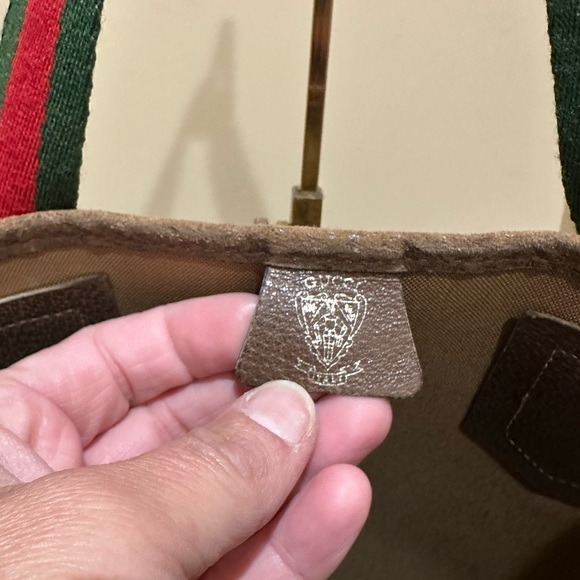 Auth Gucci Web Sherry Line Supreme Tote - Picture 7 of 10